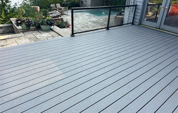 beautiful deck with grey paint beautiful deck with grey paint