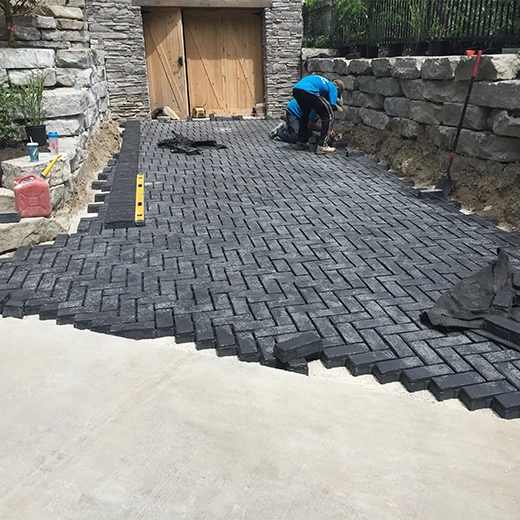 experienced paver worker